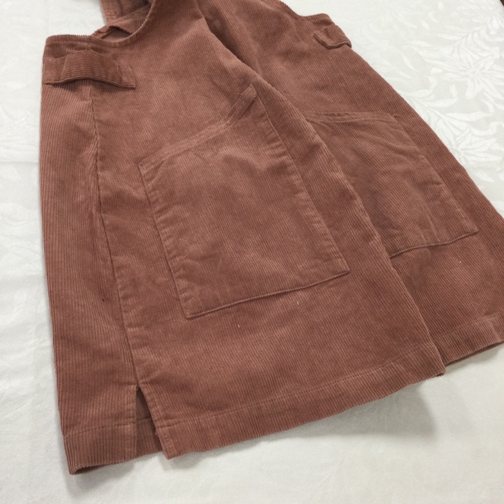 Wild Fable Brown Corduroy Jumpsuit with Bib Front - Picture 8 of 10